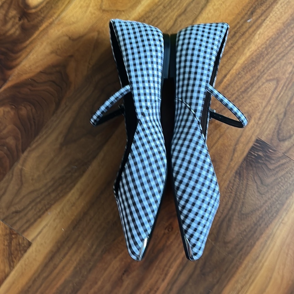 Ted Baker Hujig Gingham Mary Jane Flat, NEW - Picture 9 of 17